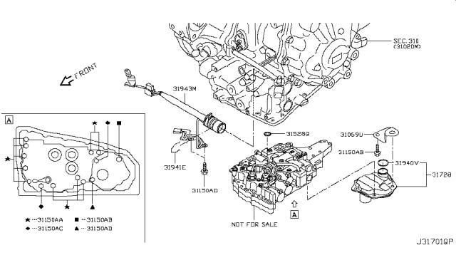 NISSAN 315261XG0A Кольцо уплотнительное фильтра АКПП в наличии Каменское