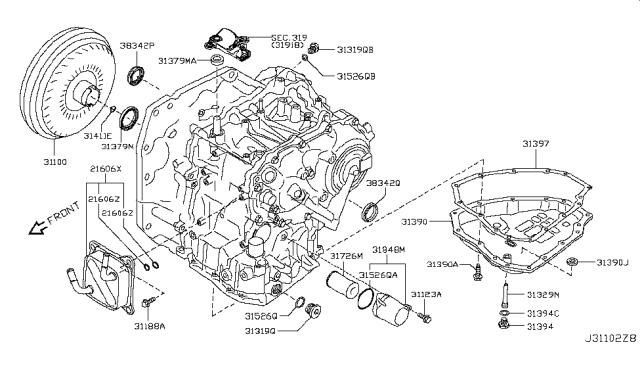 NISSAN 317263JX0A Фильтр АКПП в наличии Каменское