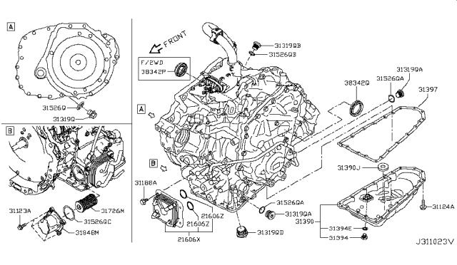 NISSAN 317263JX0A Фильтр АКПП в наличии Тернополь