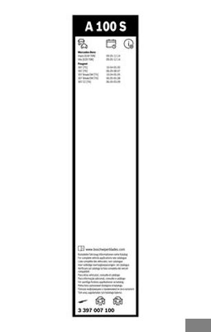 BOSCH 3397007100 Щетка-дворник лобового стекла, комплект из 2 шт. в наличии Николаев