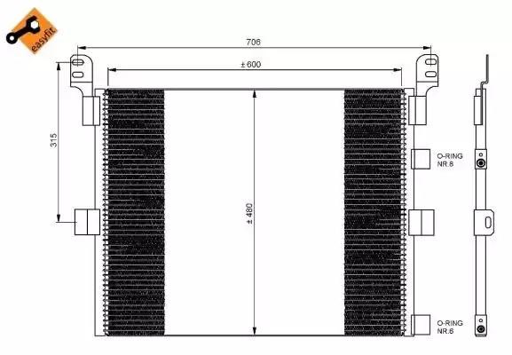 Конденсатор кондиционера 35788 NRF