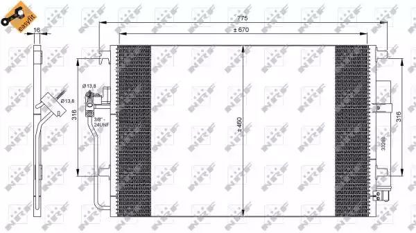 NRF 35849 Радиатор кондиционера в наличии Черкассы