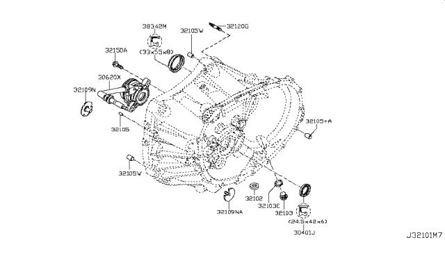 NISSAN 3834200Q0E Сальник редуктора переднего моста в наличии Запорожье