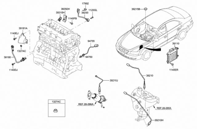 Датчик частоты вращения коленвала 3918025300 HYUNDAI