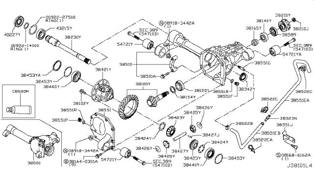 NISSAN 40227EA000 Сальник редуктора переднего моста в наличии Украина