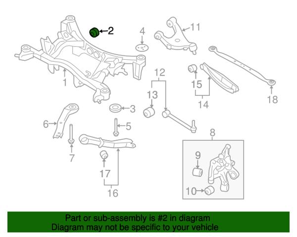 Сайлентблок заднего подрамника 41322AG000 SUBARU