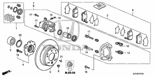 HONDA 43262S84A51 Направляющая суппорта заднего в наличии Сумы