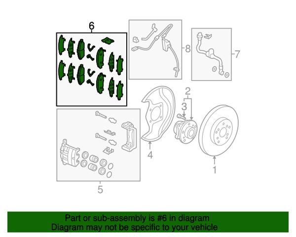 Колодки тормозные передние дисковые 45022SZAA01 HONDA