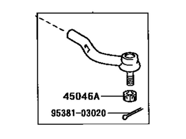 Наконечник рулевой тяги 4547039225 TOYOTA