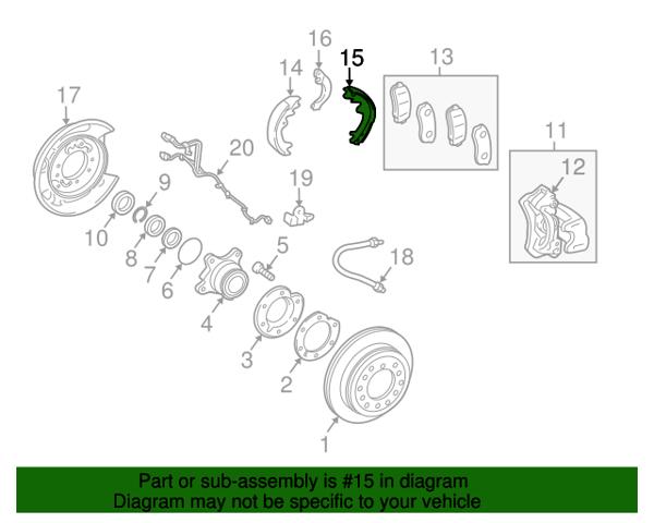 TOYOTA 4658060060 Колодки ручника в наличии Украина