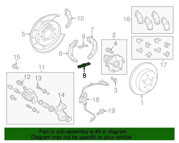 TOYOTA 4740530040 Регулятор заднего барабанного тормоза в наличии Тернополь
