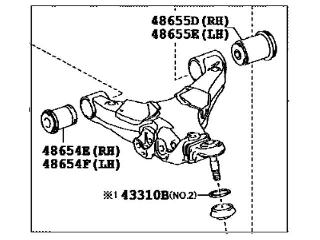 4806960030 TOYOTA Рычаг передней подвески левый купить в Украина