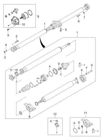 Опора карданного вала 495752E000 HYUNDAI