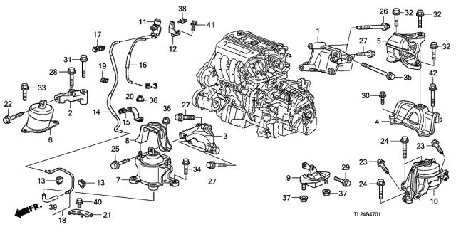 HONDA 50820TA0A01 Подушка (опора) двигателя правая в наличии Павлоград