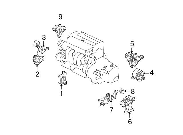 Правая опора двигателя 50821S9A023 HONDA
