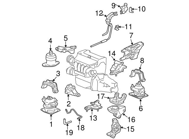 Подушка (опора) двигателя, левая передняя 50850SDAA00 HONDA