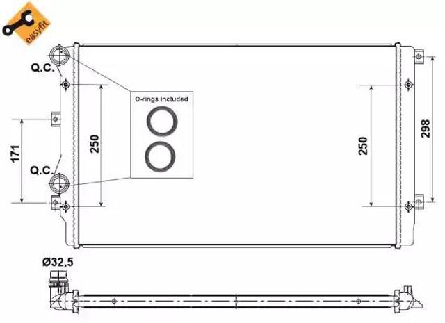 NRF 53406 Радиатор охлаждения двигателя в наличии Киев