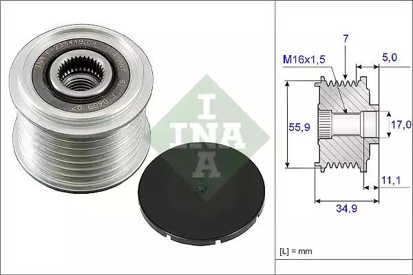 Муфта генератора 535008310 INA