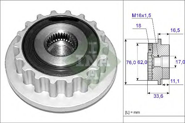 INA 535011810 Шкив генератора в наличии Киев