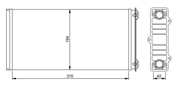 Радиатор печки 54254 NRF
