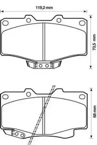 Тормозные колодки 572140J BENDIX