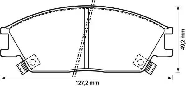Передние тормозные колодки 572269J BENDIX