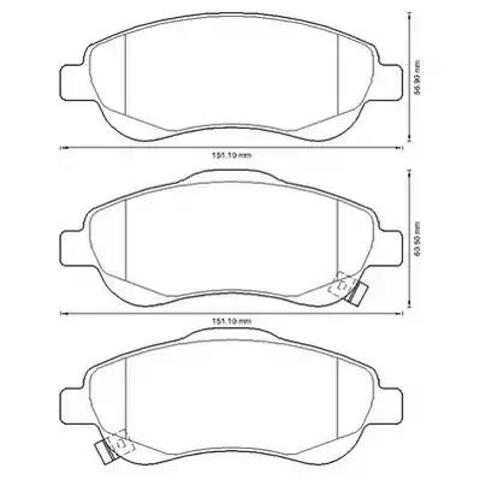 Колодки тормозные дисковые комплект 572605J BENDIX