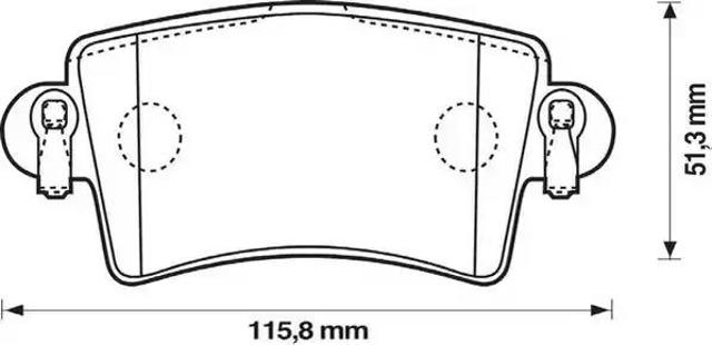 Комплект задних колодок 573055J BENDIX