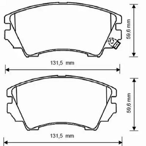 Колодки тормозные передние дисковые 573269J BENDIX