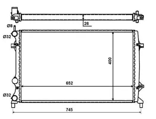 Радиатор охлаждения двигателя Фольксваген Джетта 6