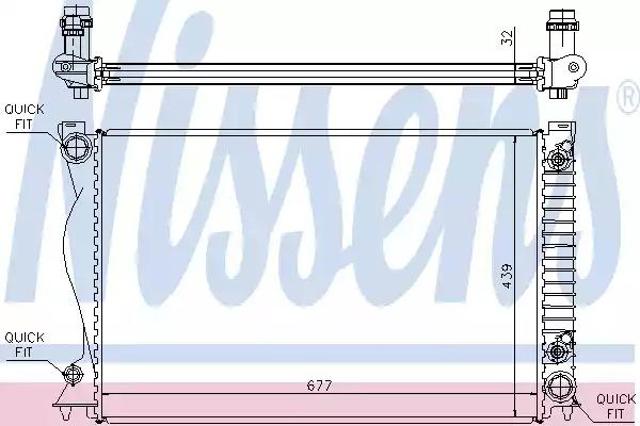 NISSENS 60236A Радиатор охлаждения двигателя в наличии Хмельницкий