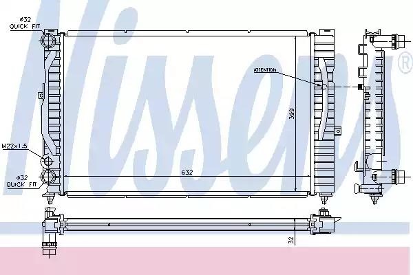 NISSENS 60299 Радиатор охлаждения двигателя в наличии Одесса