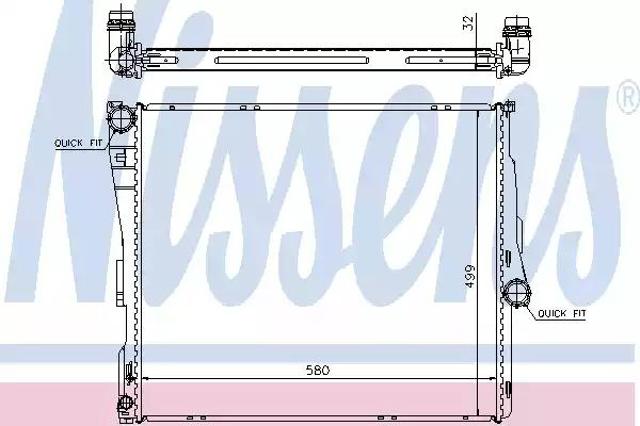 NISSENS 60803A Радиатор охлаждения двигателя в наличии Кривой Рог
