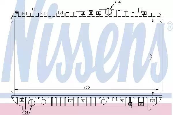 NISSENS 61633 Радиатор охлаждения двигателя в наличии Украина