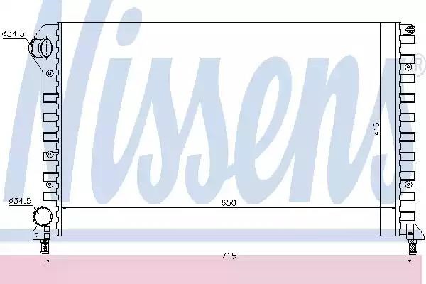 Радиатор охлаждения двигателя 61766 NISSENS