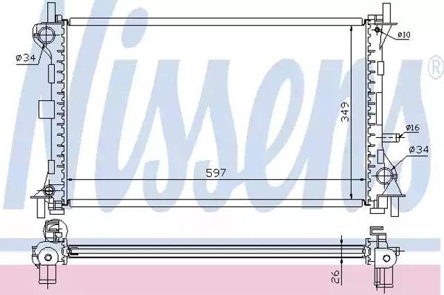 NISSENS 62073A Радиатор в наличии Полтава