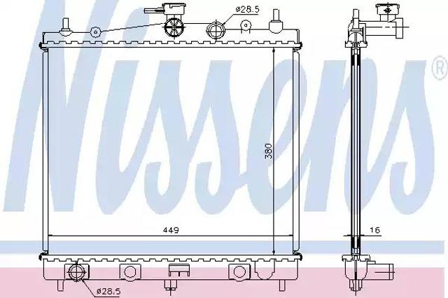 Радиатор основной 62902A NISSENS