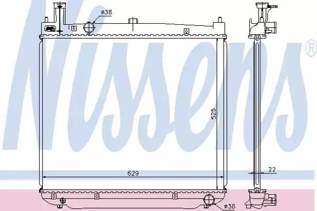 NISSENS 64649A Радиатор охлаждения двигателя в наличии Николаев