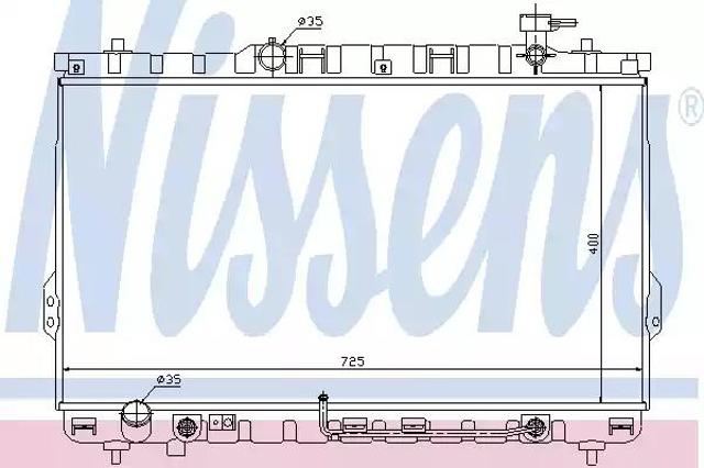 Радиатор охлаждения 67030 NISSENS