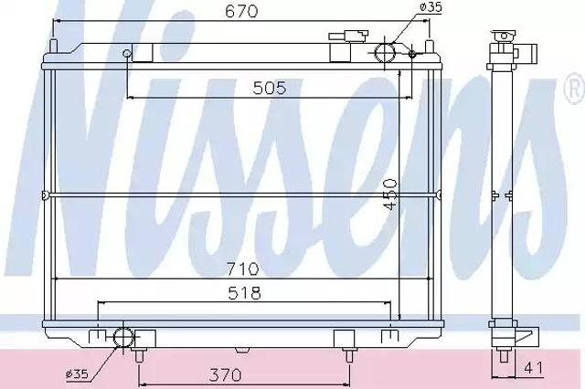 NISSENS 67356 Радиатор в наличии Украина