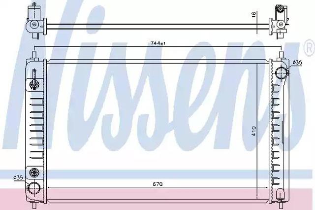 NISSENS 68762 Радиатор охлаждения двигателя в наличии Львов