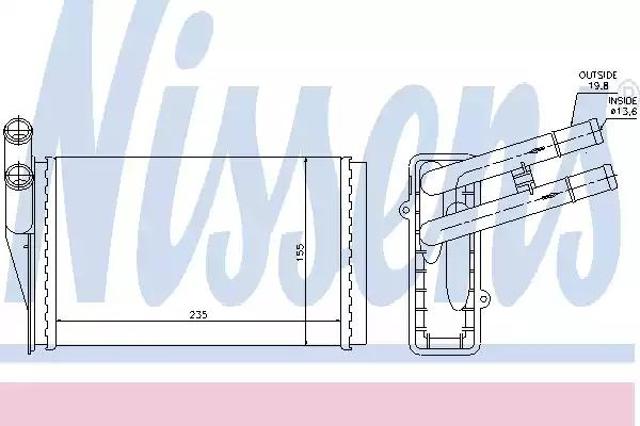 Радиатор печки 70224 NISSENS