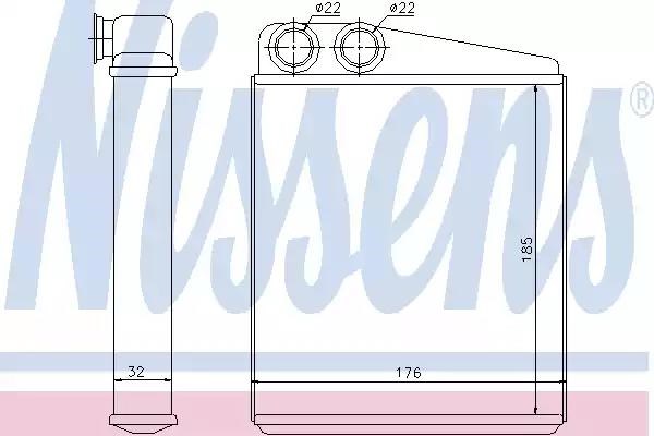 Радиатор печки 70228 NISSENS