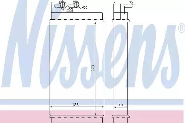 Радиатор печки (отопителя) 70230 NISSENS