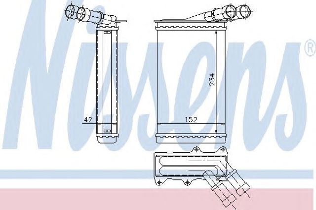Радиатор печки (отопителя) 71156 NISSENS