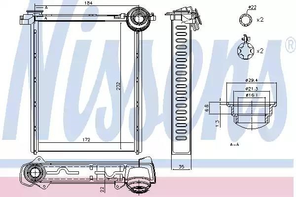 Радиатор отопителя 71162 NISSENS