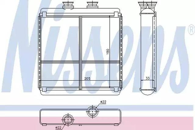Радиатор отопителя салона 72042 NISSENS