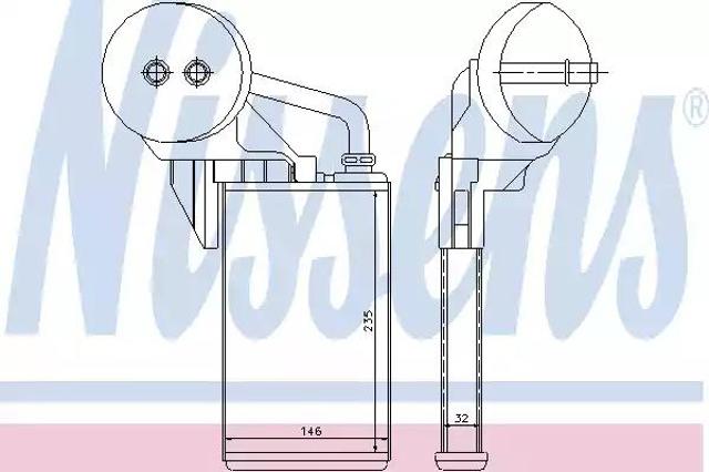 Радиатор печки 72207 NISSENS