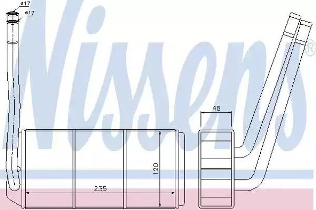 Радиатор печки 73001 NISSENS