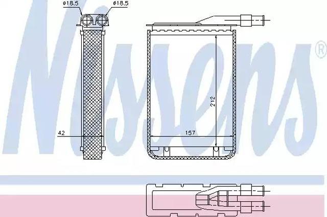 Радиатор отопителя салона 733591 NISSENS